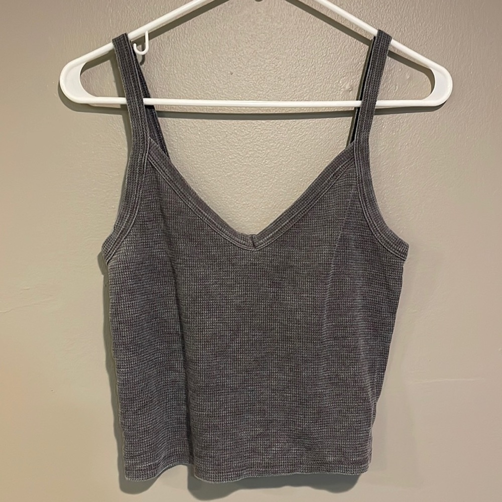 American Eagle Gray Knit Tank Top M